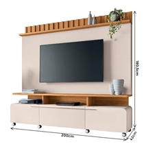 Estante Home Para TV até 70 Polegadas 200cm HB Móveis Artis