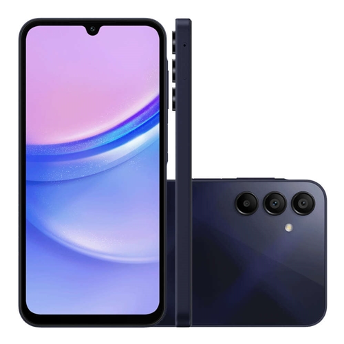 Smartphone Samsung Galaxy A15 4G 128GB 4GB RAM Câmera Tripla + Câmera Frontal 13MP Tela 6,5” – Azul Escuro