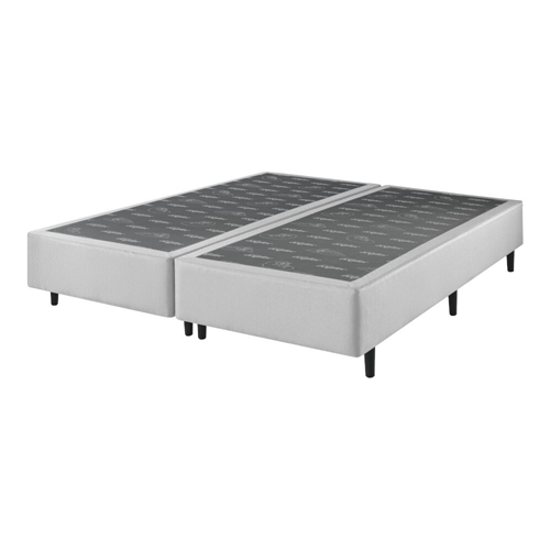 Base para Cama Box Queen Ecoflex Linho Prata Tecido Plano 158x198x37cm - Cinza