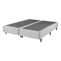 Base para Cama Box Queen Ecoflex Linho Prata Tecido Plano 158x198x37cm - Cinza