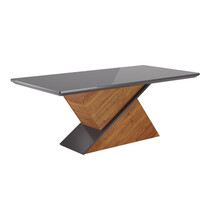 Mesa de Jantar 6 Lugares com Tampo de Vidro Viero Aurora 180x90cm