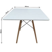 Mesa de Jantar 4 Lugares Doripel Aline 80x76cm