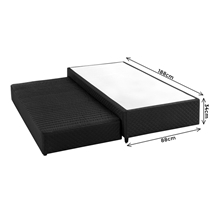 Base para Cama Box Solteiro Herval 1453 com Cama Auxiliar 88X188X34cm Idea - Preto