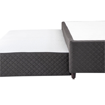 Base para Cama Box Solteiro Herval 1453 com Cama Auxiliar 88X188X34cm - Idea Suede Chumbo