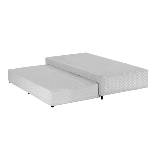 Base para Cama Box Solteiro Herval 1453 com Cama Auxiliar 88X188X34cm - Idea Branco