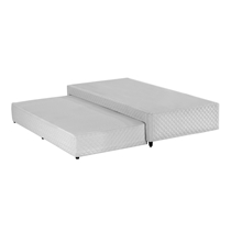 Base para Cama Box Solteiro Herval 1453 com Cama Auxiliar 88X188X34cm - Idea Branco