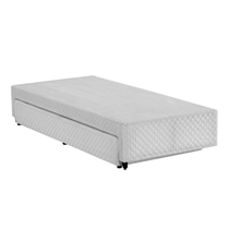 Base para Cama Box Solteiro Herval 1453 com Cama Auxiliar 88X188X34cm - Idea Branco