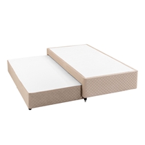 Base para Cama Box Solteiro Herval 1453 com Cama Auxiliar 88X188X34cm - Suede Bege