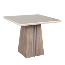 Mesa de Jantar 4 Lugares com Tampo de Vidro Madetal Roma 90x90cm