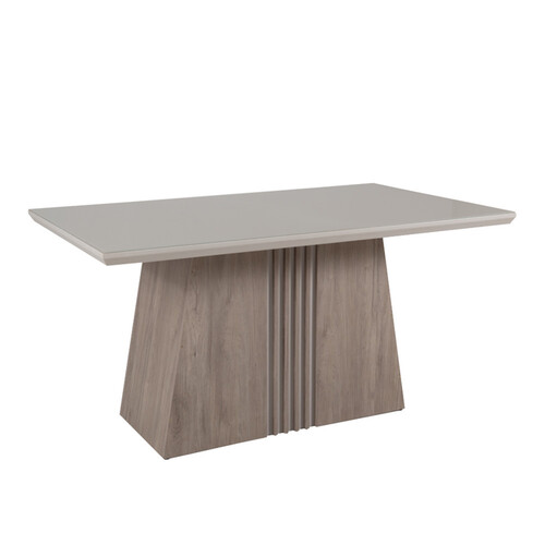 Mesa de Jantar 6 Lugares com Tampo de Vidro Madetal Toquio 90x154cm