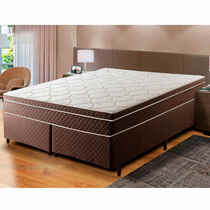 Cama Box Queen Umaflex Atenas 158x198x67cm Molas Ensacadas - Marrom