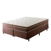 Cama Box Queen Umaflex Atenas 158x198x67cm Molas Ensacadas - Marrom