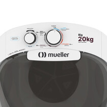 Tanquinho Mueller 20kg Big com Sistema de Drenagem e Filtro de Fiapos Branco