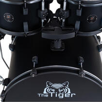 Bateria Acústica Odery The Tiger Bumbo 22” com Banco Prato e Baquetas