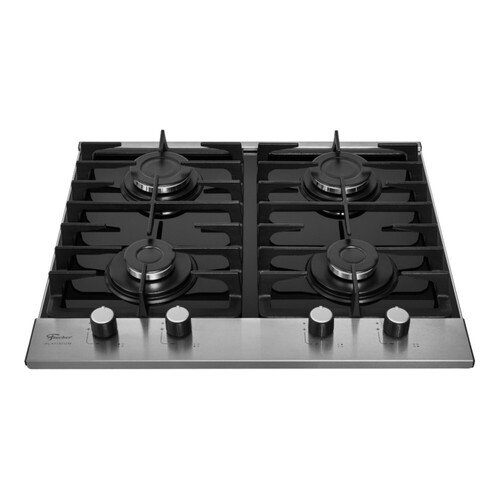 Cooktop 4 Bocas a Gás Fischer Platinium com Mesa de Vidro e Tripla Chama Preto – Bivolt