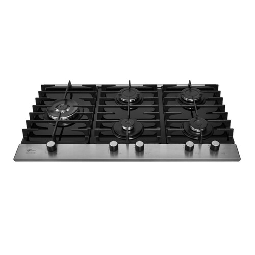 Cooktop 5 Bocas a Gás Fischer Platinium com Mesa de Vidro e Tripla Chama Preto – Bivolt