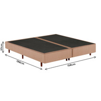 Base para Cama Box Queen Mannes Confidence Linho 158x198x37cm - Bege