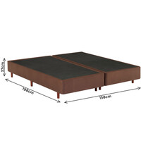 Base para Cama Box Queen Mannes Bruxelas Suede 158X198x37cm – Marrom