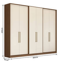 Guarda-Roupa Casal 6 Portas 4 Gavetas Edez PH1720