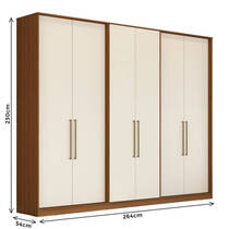 Guarda-Roupa Casal 6 Portas 4 Gavetas Edez PH1720