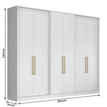 Guarda-Roupa Casal 6 Portas 4 Gavetas Edez PH1720