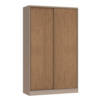 Guarda-Roupa Solteiro 2 Portas de Correr 2 Gavetas 100% MDF Castro Requinte+ 7222M