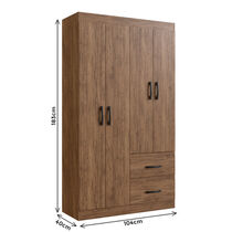 Guarda-Roupa Solteiro 4 Portas 2 Gavetas Doripel Dallas 55400