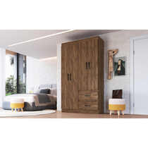 Guarda-Roupa Solteiro 4 Portas 2 Gavetas Doripel Dallas 55400