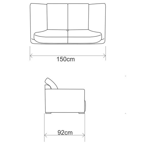 Sofá Somopar Nevada 2 L 150cm Retrátil Suede Liso - B | Schumann