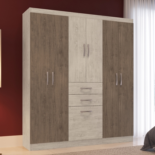 Guarda Roupa Casal 6 Portas Doripel Cancun Schumann