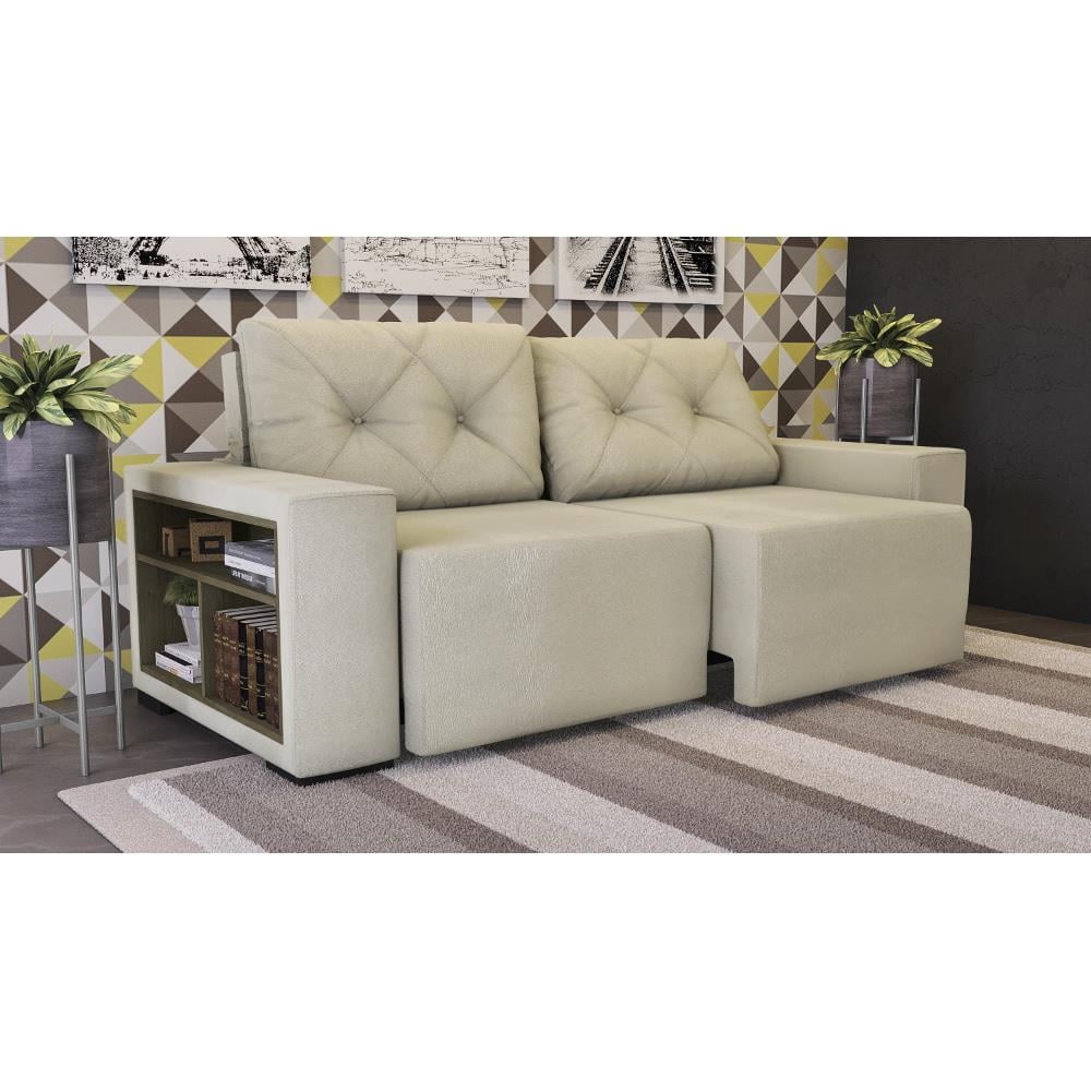 Sofá Kappesberg Omega 3L 226cm Assento Retrátil e Enc Schumann