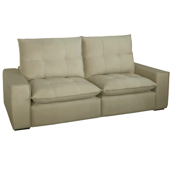 Sofá Gralha Azul Lagoon 246cm 3 Lugares Encosto Reclin Schumann