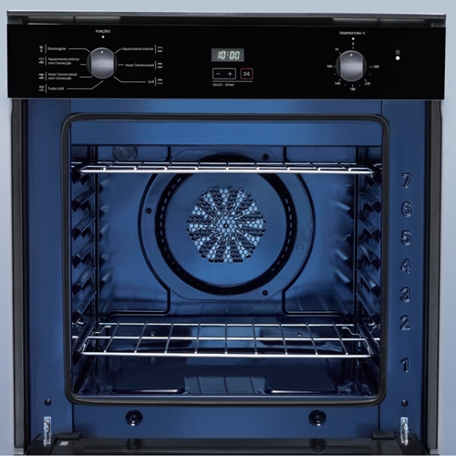 Forno de embutir elétrico Brastemp Preto com convecção - Brastemp