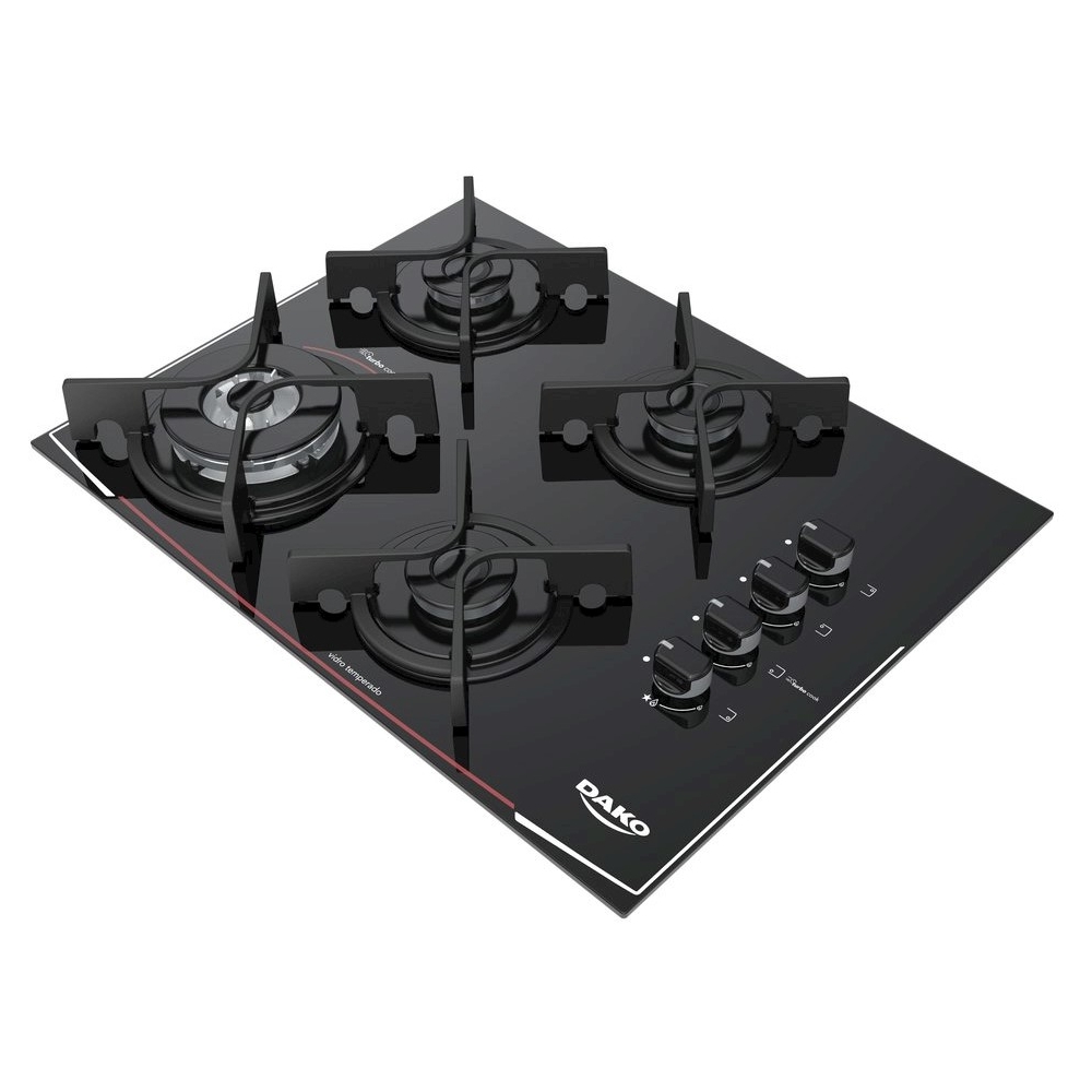Cooktop 4 Bocas a Gás Dako DC4VTZPS0 Preto Bivolt Schumann
