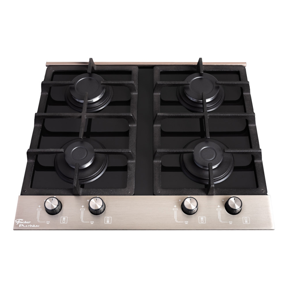 Cooktop 4 Bocas a Gás Fischer Platinium Preto Bivolt Schumann