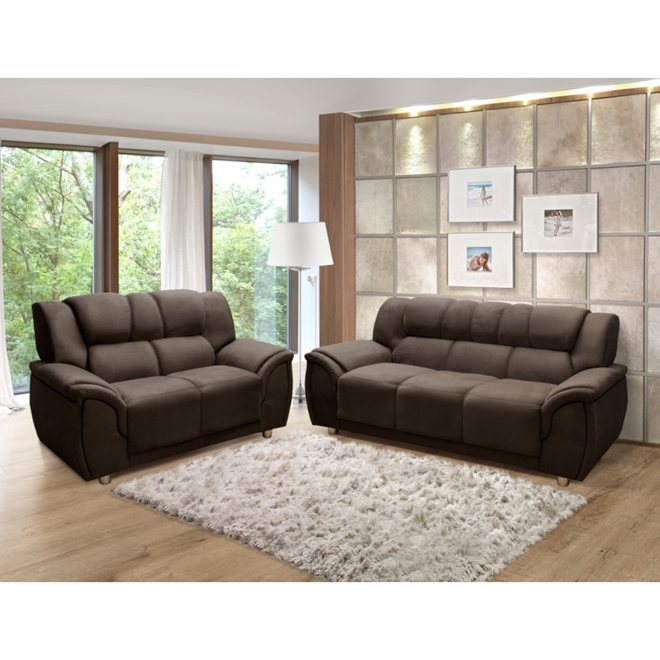 Conjunto de Sofá Hellen Estofados Atlanta 2 e 3 Lugare Schumann