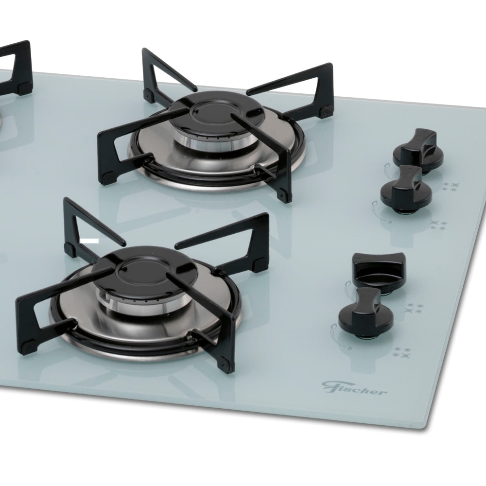 Cooktop 4 Bocas a Gás Fischer 15195902 Branco Polar B Schumann