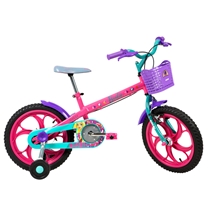 Bicicleta Caloi Barbie Aro 16 c/ Rodinhas Laterais Ros