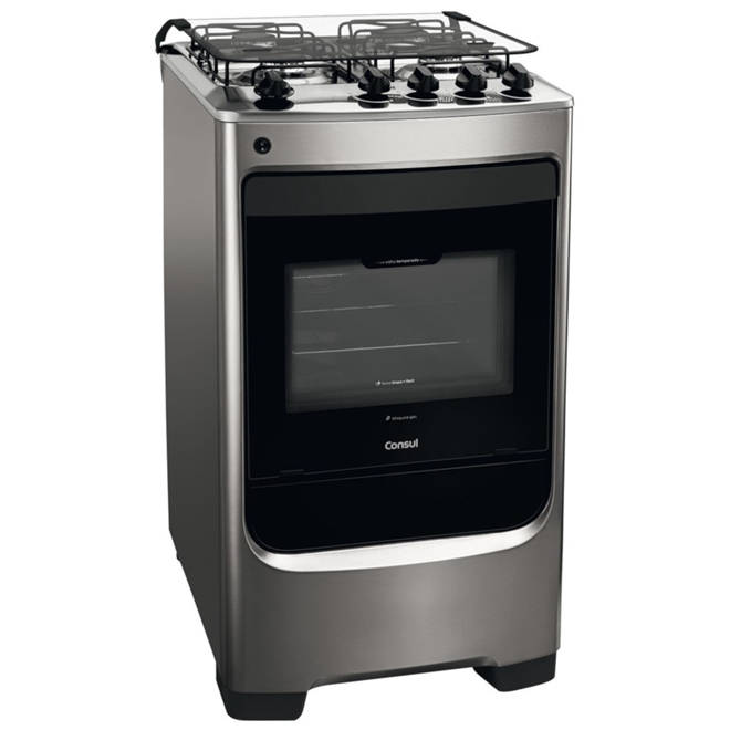 Fogão 4 Bocas Consul CFO4NAR Inox Bivolt Schumann