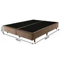 Base para Cama Box Queen Cristalflex Barcelona Suede 158x198X36cm - Marrom