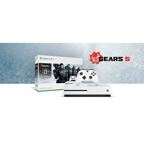 Microsoft Xbox One S Gears of War 4 1TB Console Bundle - White