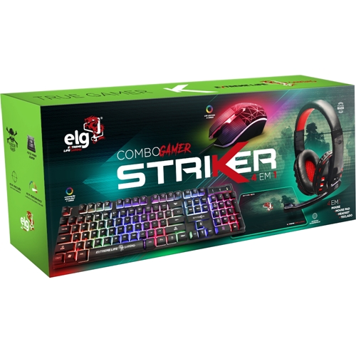 Kit Gamer Led Completo Para Jogos e Stream Mousepad de Jogo