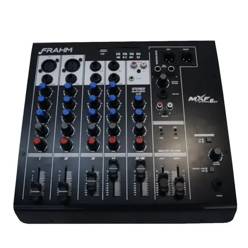 Mesa de Som Frahm MXF6 BT - 6 Canais Bluetooth USB Bivolt