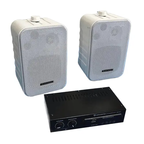 Kit Som Ambiente Hayonik Ambience 2000 200W Bluetooth USB SD e Rádio FM Branco - Bivolt
