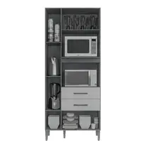 Armário Multiuso Atualle Seul para Forno e Micro-ondas 3 Portas e 2 Gavetas