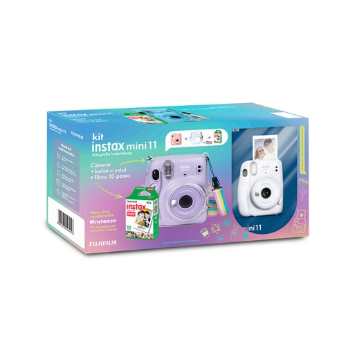 Kit Câmera Instax Mini 11 Branca + 20 Filmes + Bolsa + Álbum - Optisom