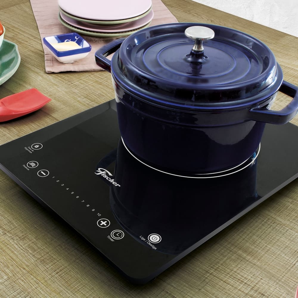Cooktop 1 Boca de Indução Fischer 26884 com Touch Scre Multisom