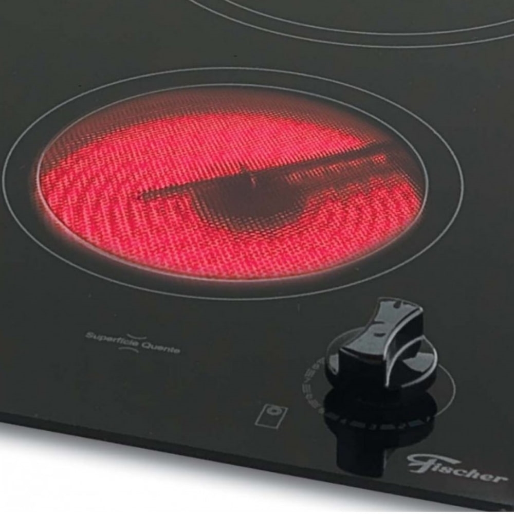 Cooktop 2 Bocas Elétrico Fischer com Mesa Vitrocerâmic Multisom