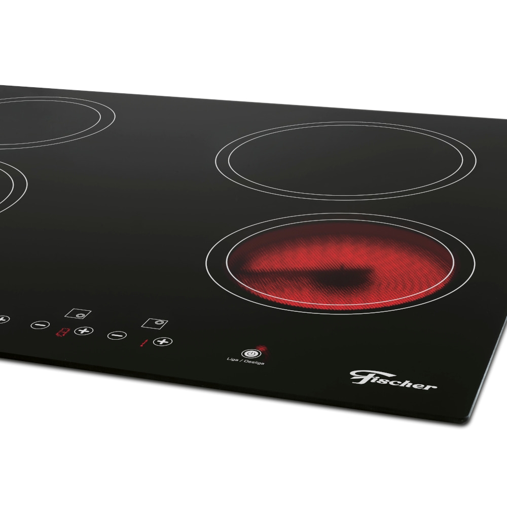 Cooktop 4 Bocas Elétrico Fischer com Mesa Vitrocerâmic Multisom