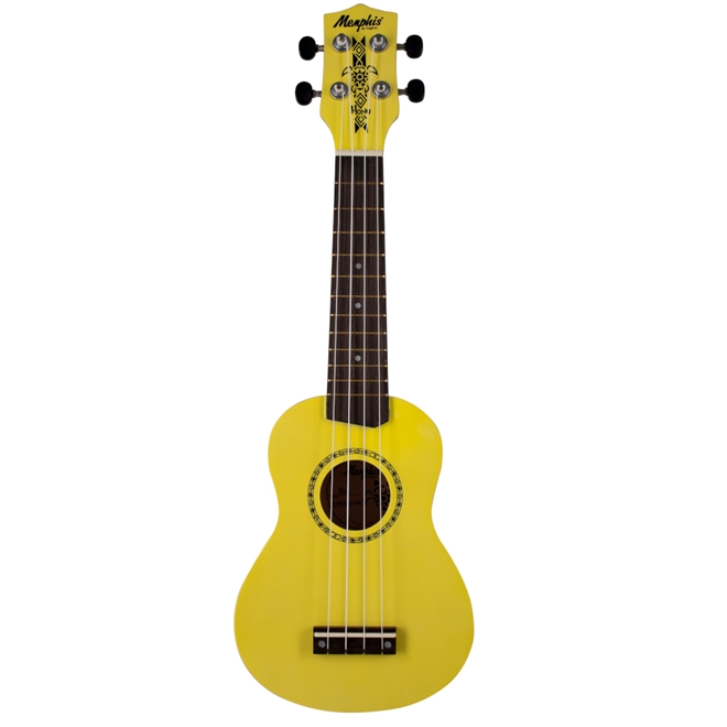 Ukulele Soprano Memphis Honu Acústico Neon Yellow Multisom